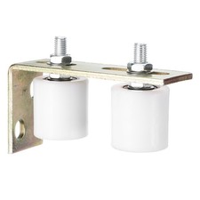 2Pcs Slide Gate Guide Roller 2" Nylon Gate Support Rollers with Bracket White