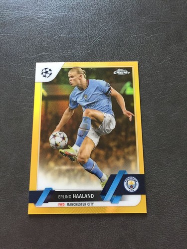 2022-23 Topps Chrome Erling Haaland Manchester City Gold 25/50