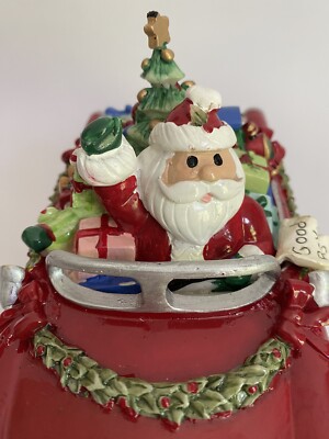 Fitz and Floyd Santa Classic Car Musical Figurine Plays ''Here Comes Santa Claus''