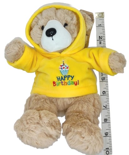 Ganz E2 Neu mit Etikett gelb Hoodie Plüsch Teddybär Stofftier Happy Birthday H14876 Tier - Bild 5 von 12