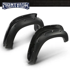 4pcs Pocket Rivet Style Fender Flares Smooth Fit For 2019-2023 Dodge Ram 1500