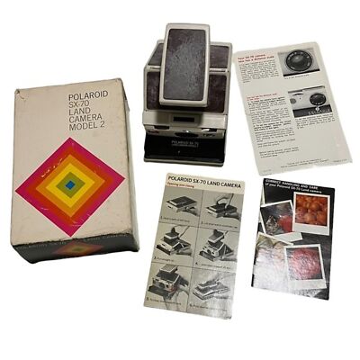 Vintage Polaroid SX-70 Land Camera Model 2 with Box & Manuals