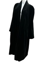 Long Black Velvet Coat JS Collections Overcoat Dress
