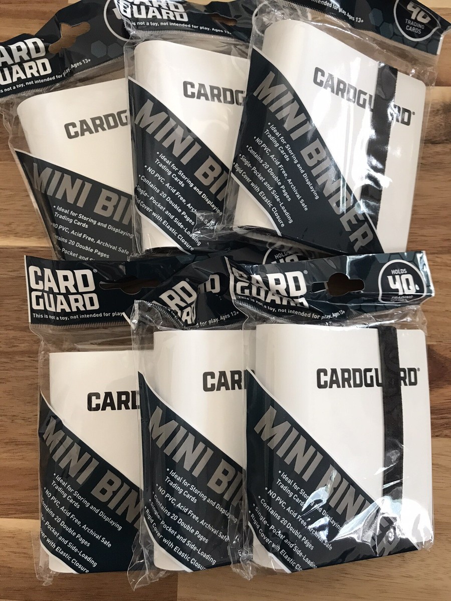 mini binder trading card pages Bullseye Card Guard Mini Binder With Strap- WHITE Holds 40 Cards Small- 6x  LOT