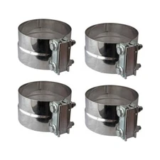 Northeastern Exhaust (4 Pack) 5" Id/Od Lap Joint Exhaust Band Clamps