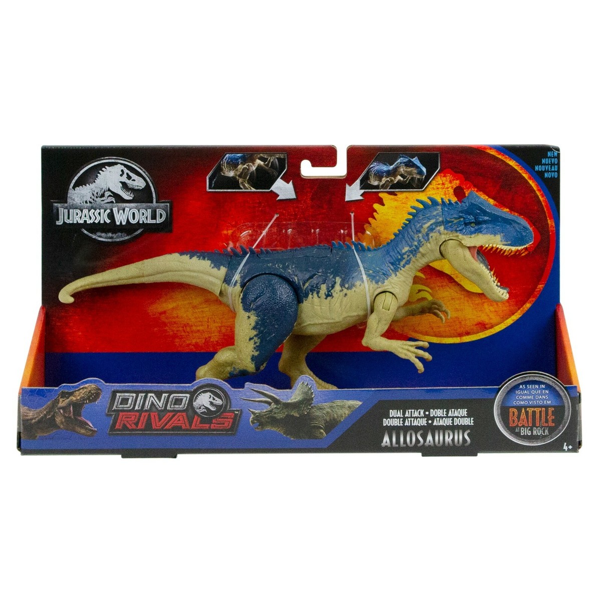 Jurassic World Dual Attack ALLOSAURUS BATTLE at BIG ROCK