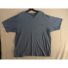 Polo Sport Ralph Lauren Camicia Scollo V Uomo 2XL Blu Maglia Casual Classica Vintage