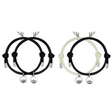 Magnetic Couple Bracelet Matching Couple Friendship BFF Rope Braided Bracelet