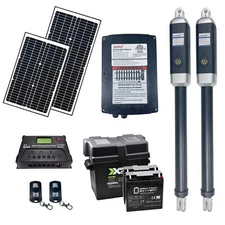 ALEKO Solar Kit ETL Listed Swing Gate Opener for Dual Gates up to 1320 lb