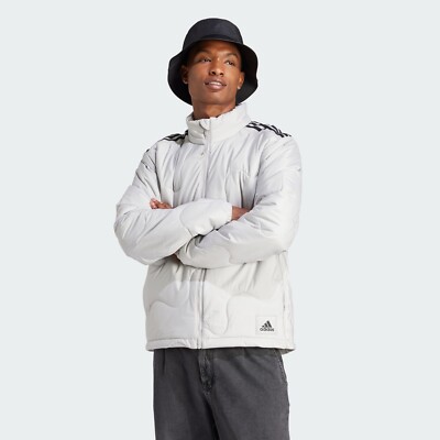 New adidas Nuganic Light Insulation Jacket IS1266 Grey Two - Men's