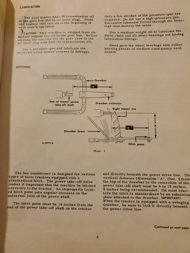 Antiguo libro de acondicionador de heno McCORMICK 1958 Manual de operación del operador de colección n.o 2 - Imagen 3 de 4