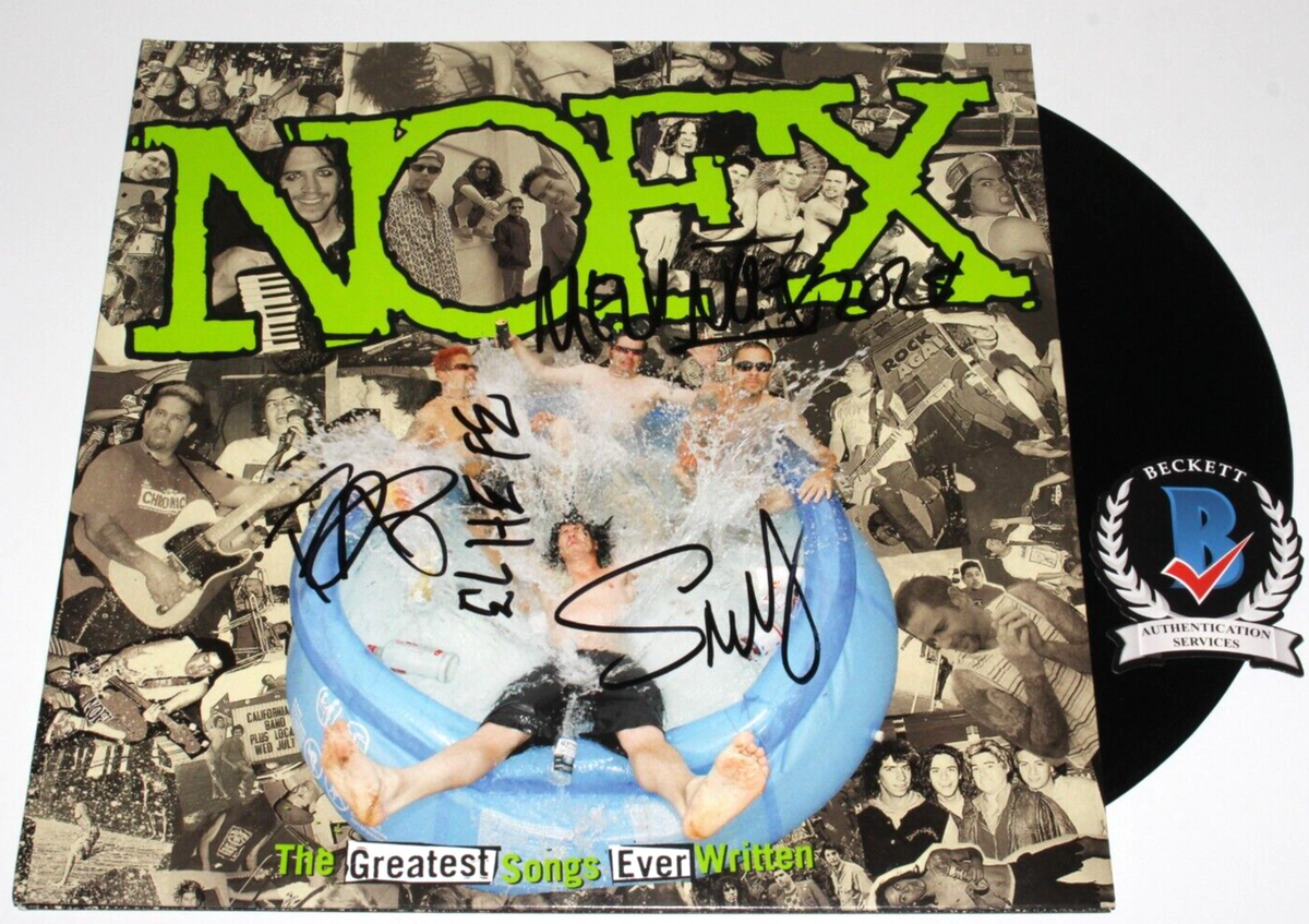NOFXサイン NOFX BAND SIGNED THE GREATEST SONGS EVER WRITTEN ALBUM VINYL
