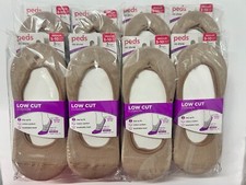 24 PAIRS Peds Ladies NUDE Low Cut CUSHION No Show Socks Size Medium 5-10