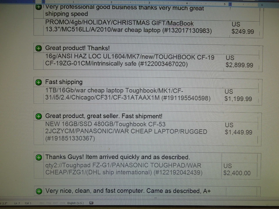 BRAND New /Panasonic Toughpad FZ-G1FA3AXBM Intel Core i5 Tablet Computer Win10 - Image 4 of 4