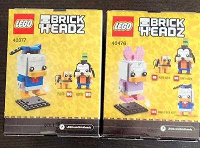 LEGO Brickheadz Disney 40476 Daisy Duck & 40377 Donald Duck Brand