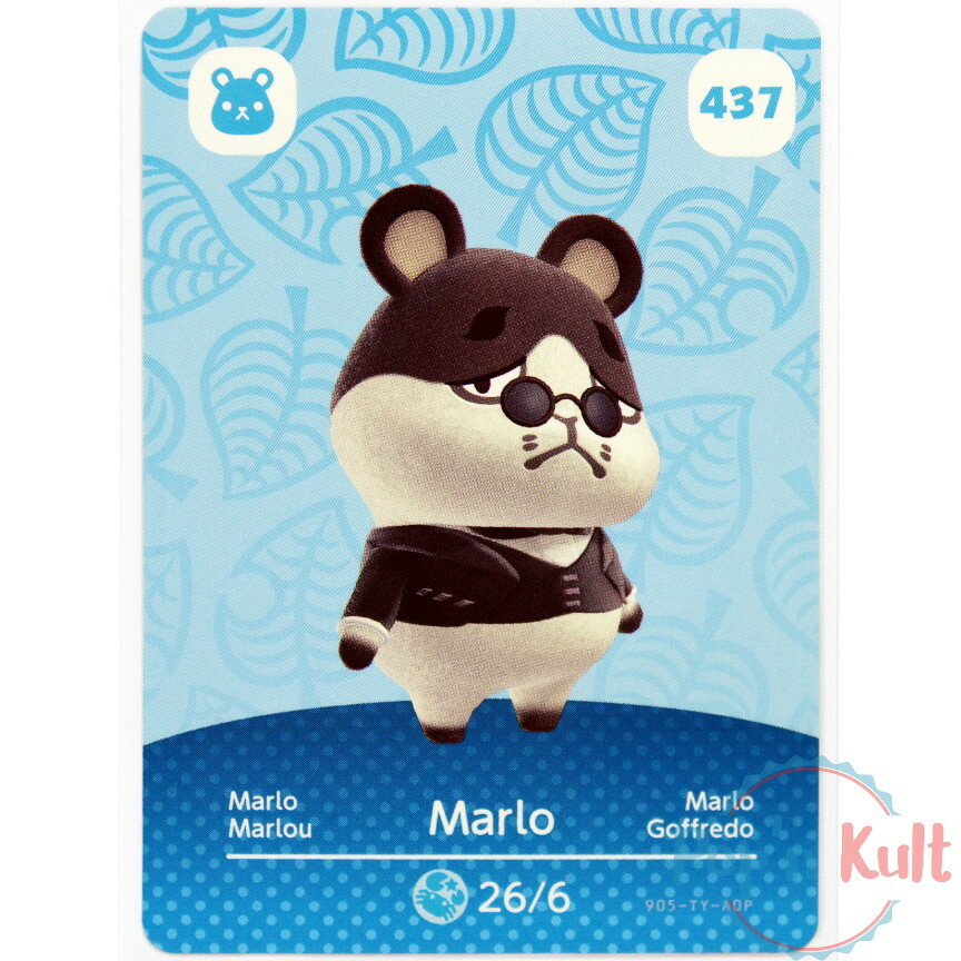 Carte Amiibo Animal Crossing 437 Marlou / Marlo [EUR] Série 5 Near Mint