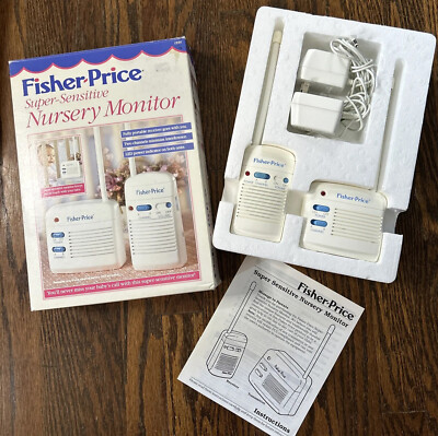 Vintage 1993 FISHER PRICE 1555 Super Sensitive NURSERY Baby Monitor Original Box