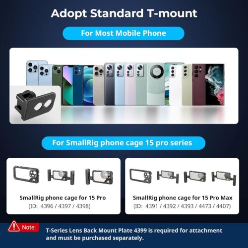 SmallRig 1.55XT Objectif Anamorphique pour Téléphone pour iPhone 15 14 13 12 Series 3578B - Photo 6 sur 9