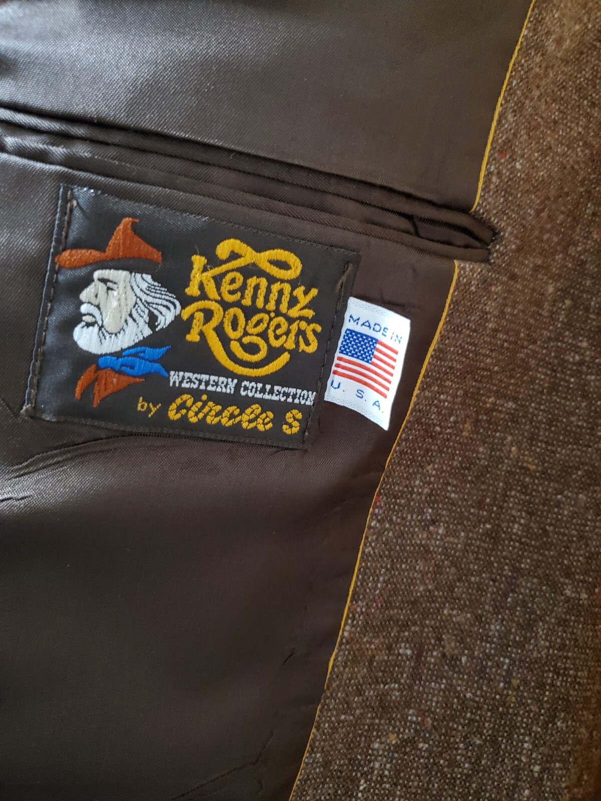 Circle S Jacket Western Blazer Kenny Rogers Cowboy Sport Coat Vtg Wool