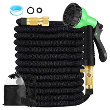 100FT Garden Hose 4X Stronger Deluxe Expandable Water Hose With Spray Nozzle