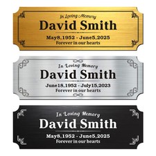 Personalised Engraved Memorial Plaque for Bench Urns Custom Any Text Name Plate