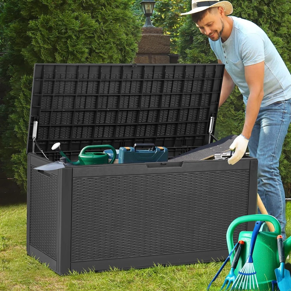 Deck Boxes Storage Box Rattan Storage Box Outdoor Storage Pool Storage Bench Box