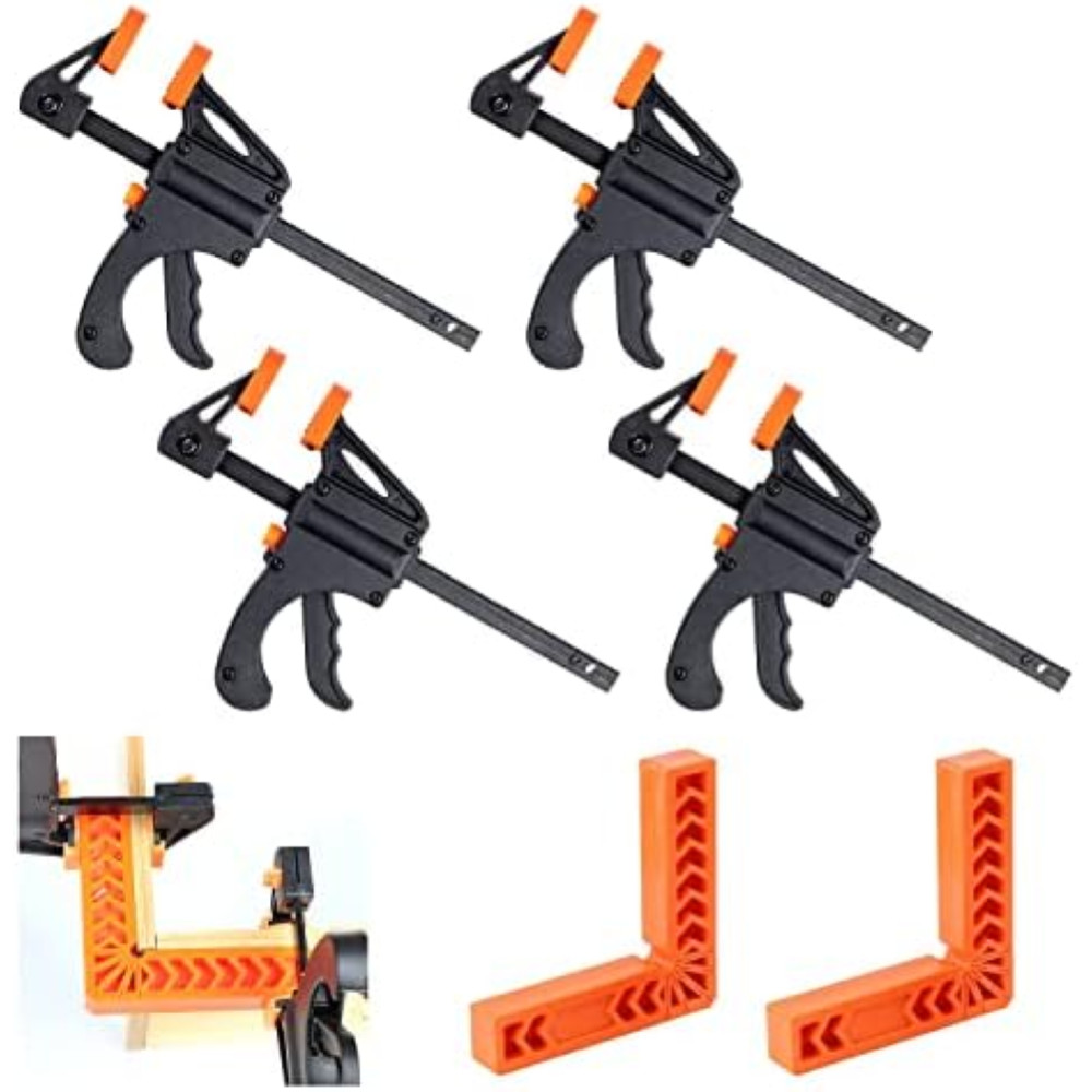 Set 6 Morsetti JINTANG per Legno - Kit Completo Morsetti a Vite 90°