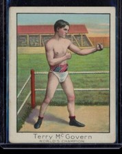 1910 T220 Mecca Boxing Terry McGovern Lt. Creasing Stain Left Border GD LOOK!