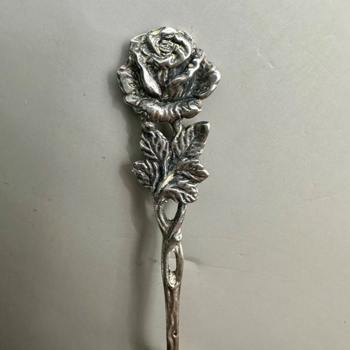 Hildesheimer Rose Demitasse Spoon Ornate Albert Bodemer Continental Silver 835 - Picture 2 of 5