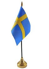 SWEDEN TABLE FLAG desktop Swedish Stockholm Gothenburg Malmo FLAGS SVERIGE