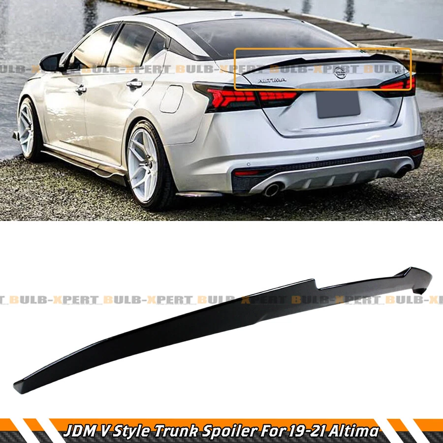 Alerón tapa maletero negro brillante pintado estilo Nissan Altima JDM M4 2019-2025 Foto 2 de 4