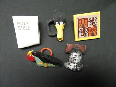 Boy Scout Homemade Neckerchief Slides, Folk Art Lot of 5 Different        TH2 #4