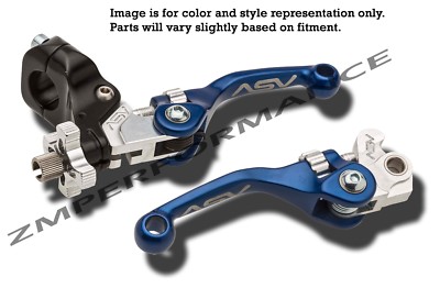 SUZUKI LTR 450 06 - 09 F4 SHORTY ASV CLUTCH AND BRAKE LEVERS BLUE PAIR PACK