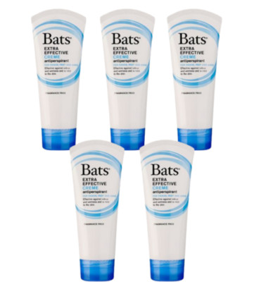 5x Bats Extra Effective Antiperspirant Cream 60ml | 72-Hour Sweat Control
