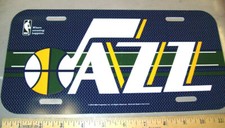 Utah Jazz NBA basketball team plastic License Plate, made in the USA