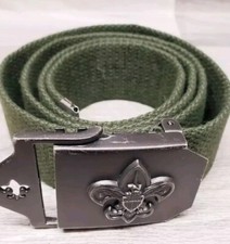 Boy Scouts of America BSA Green Canvas Web Belt 31" Green