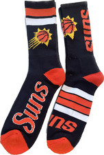NBA Phoenix Suns 2 Pack Mens Large Crew Socks Fits 10-13 KD Booker Durant Retro