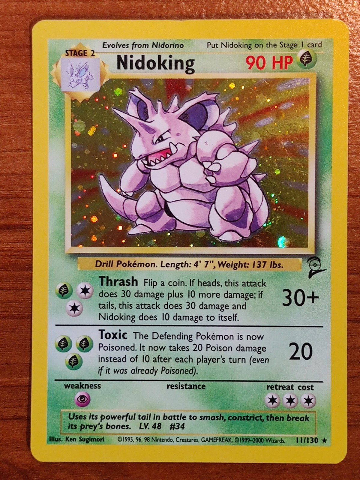 Nidoking Base 11/130 set 2 Holo Near mint