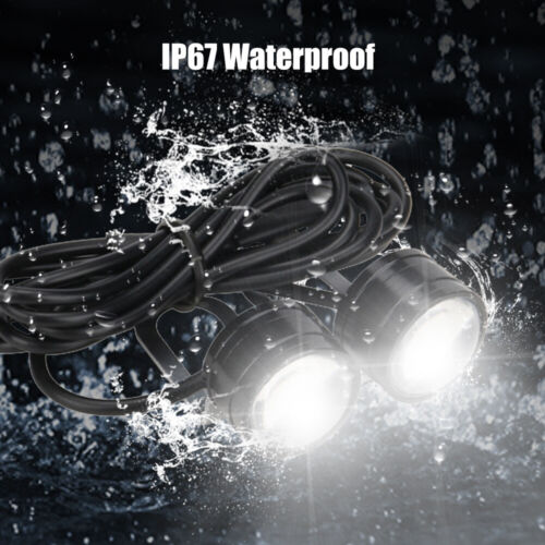 2x Motorcycle Headlight LED Eagle Eye Daytime Running Lights White Lamp DC 12V - Picture 5 of 10