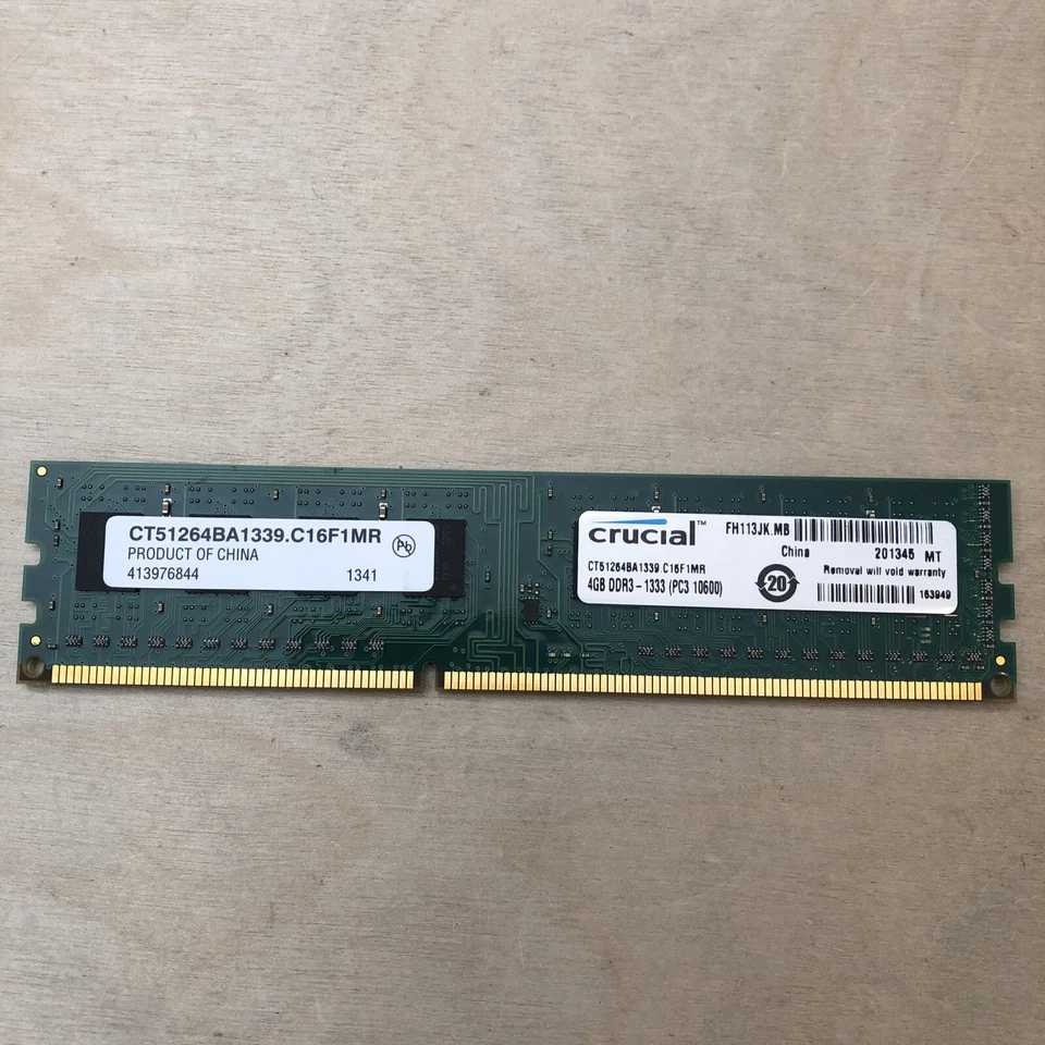 Lot 8X Crucial RAM 4GB DDR3 1333 PC3 10600 PC Desktop Memory HP Dell Lenovo Asus - Image 3 of 4