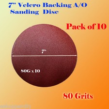 10x 7" 80 Grit Sanding Disc Paper Hook and Loop Hook and Loop Sander Abrasive