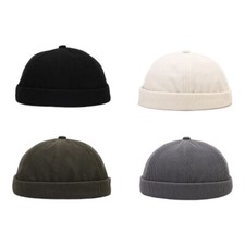 Herbst Winter Cord Docker-Cap Herren Brimless Hut Damen Seemannsmütze Hafenmütze