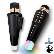 Handheld Vocal Microphone  Karaoke Speaker with LED Lights  Multimedia Support
