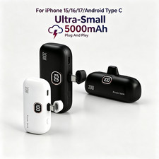 USB Type C Power Bank Mini 5000nAh Battery Pack Fast Charger For iPhone 17 16 15