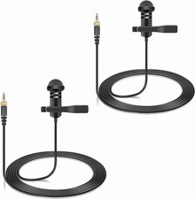 2-Pack Lavalier Lapel Microphone Compatible with Sennheiser Wireless System Body