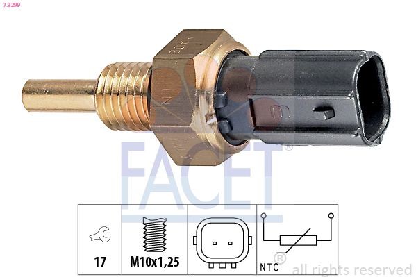 Facet 7.3299 Sensor, KüHlmitteltemperatur FüR Honda-image