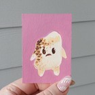 ACEO Original Acrylic Painting Marshmallow Toasty 2.5x3.5 by Hannah Strack — photo 1