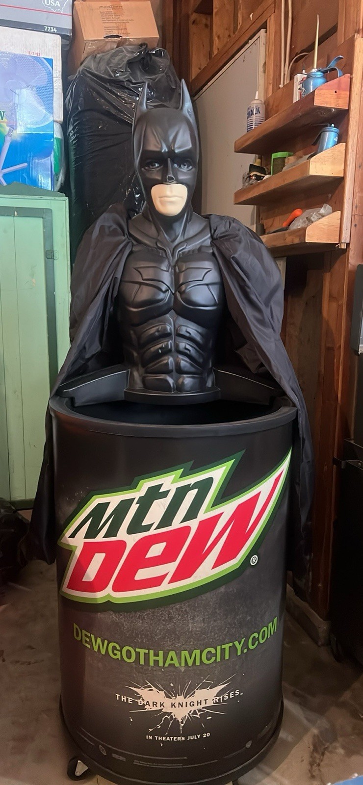 NEW Batman The Dark Knight Rises Movie Promo Mountain Dew Drink Can Cooler