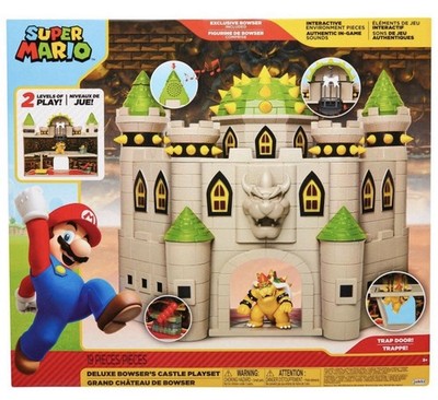 Bowser's Castle Interactive Toy Playset with Exclusive Figure for Kids 3 Plus