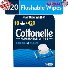 Flushable Wet Wipes 100 Septic Safe Adult Wipes 42 Count Pack 10 Bundle New